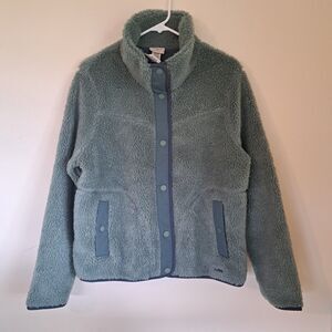 L.L. Bean Sage Green Plush Fleece Jacket